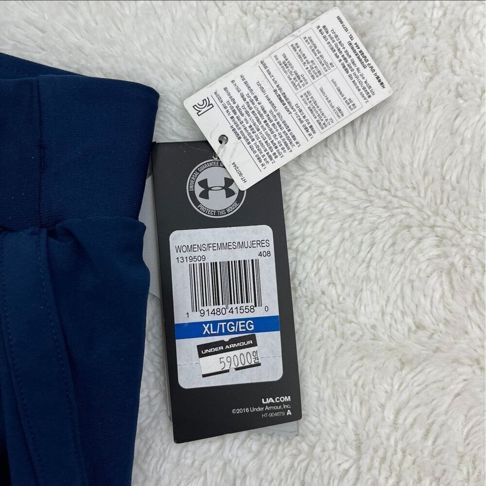 NEW Under Armour Speedpocket Shorts Womens XL Fitted NWT Blue Running Athletic - Picture 3 of 10